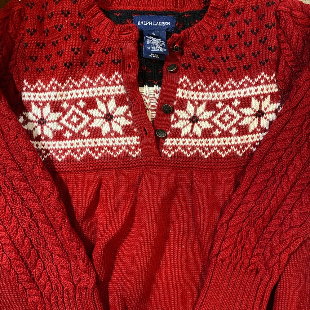 Polo Ralph Lauren size 6 sweater.